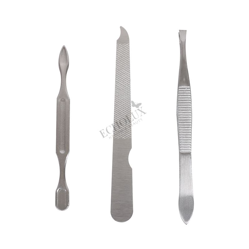 6 Pieces Portable Stainless Steel Manicure & Pedicure Set NAIL FILE and EYEBROW CLIP