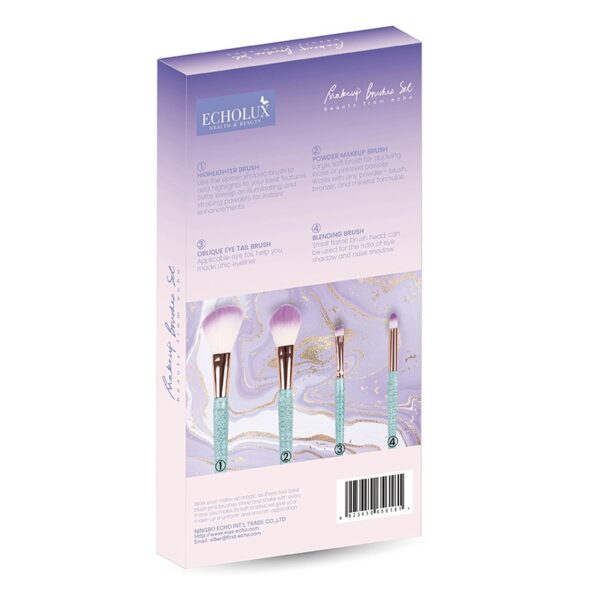 4 pieces makeup brushes set - Image 2