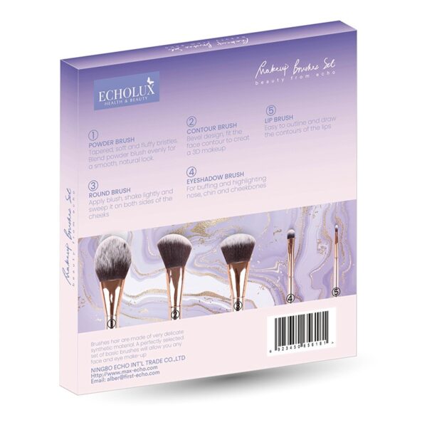 5 pieces makeup brush collection - Image 2