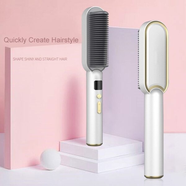 Electric Hair Straightener Brush - Image 3
