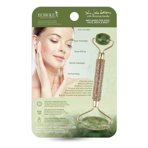 Shinning Handle Jade Roller - Image 3